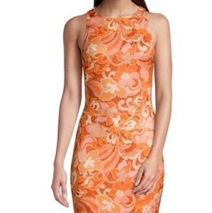 NWT NIP Hansen + Gretel Silvie Cut-Out Sleeveless Dress Sunset Swirl S $219